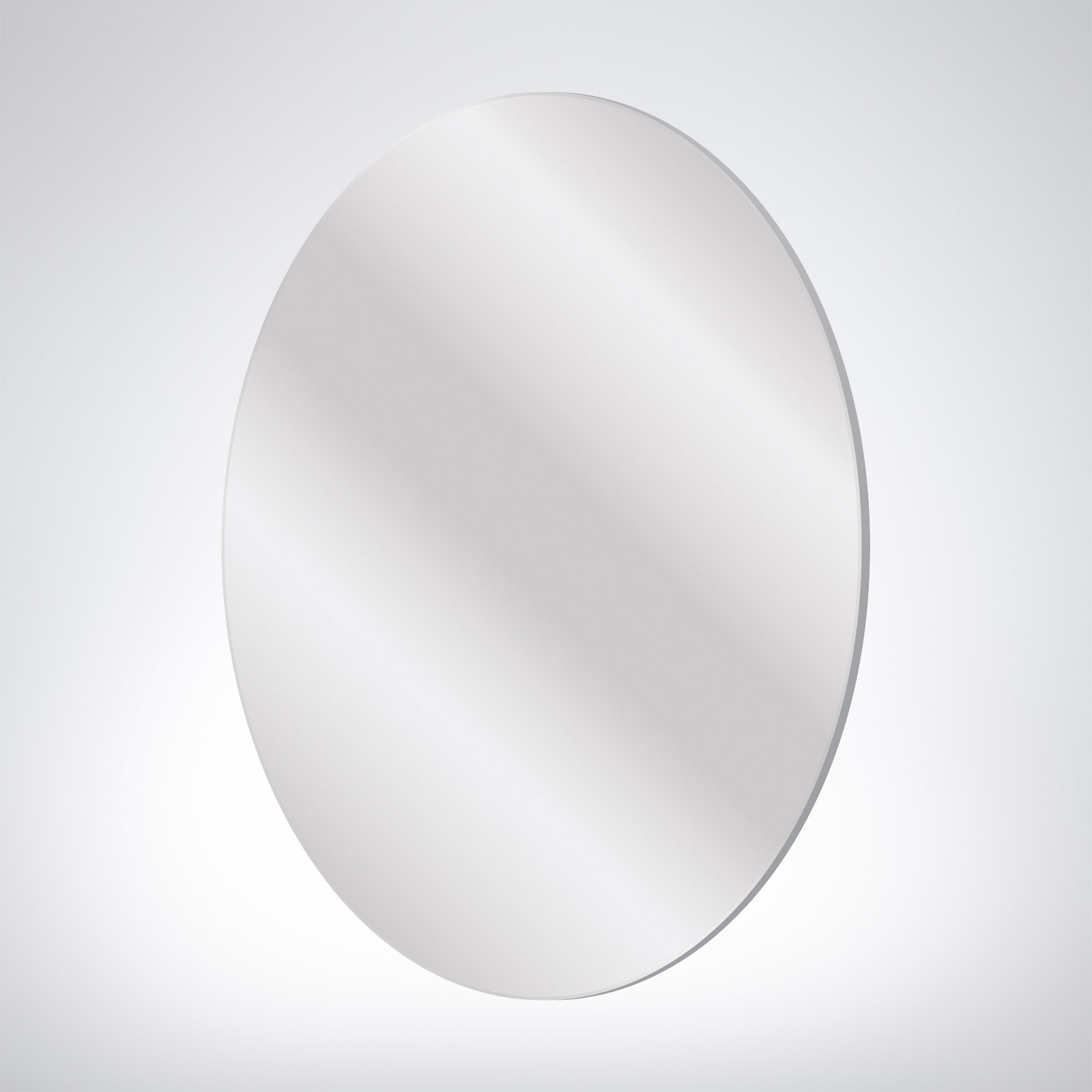 Flat Edge Mirror – Oval – 500 x 750 x 10mm